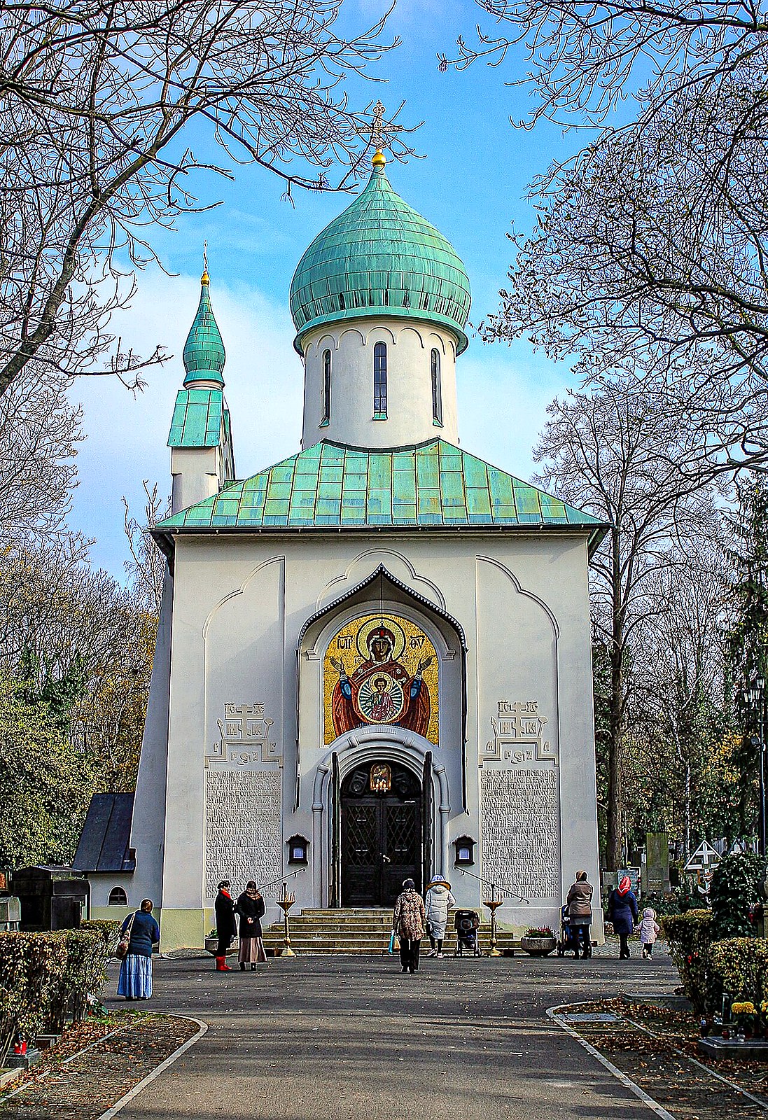 
<span>Chrám Zesnutí přesvaté Bohorodice na Olšanských hřbitovech</span>
