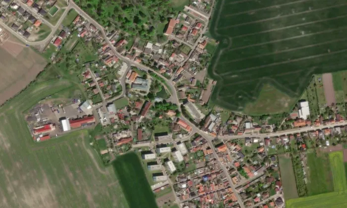 Čížkovice – letecký pohled