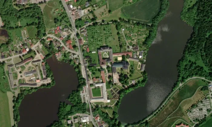 Žďár nad Sázavou – letecký pohled