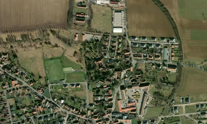 Červený Újezd – letecký pohled
