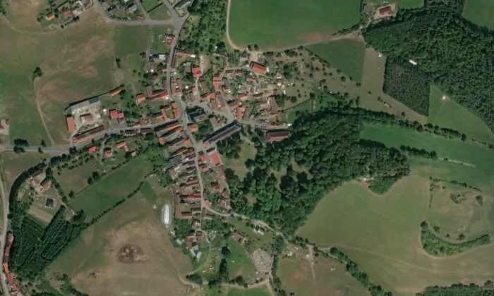 Žihobce – letecký pohled