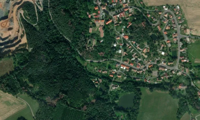 Žumberk – letecký pohled