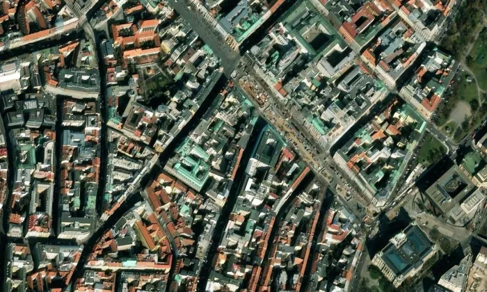 Aehrenthalský palác – letecký pohled