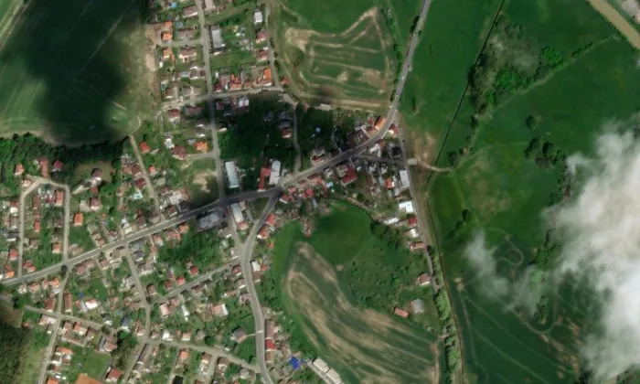 Albrechtice nad Orlicí – letecký pohled