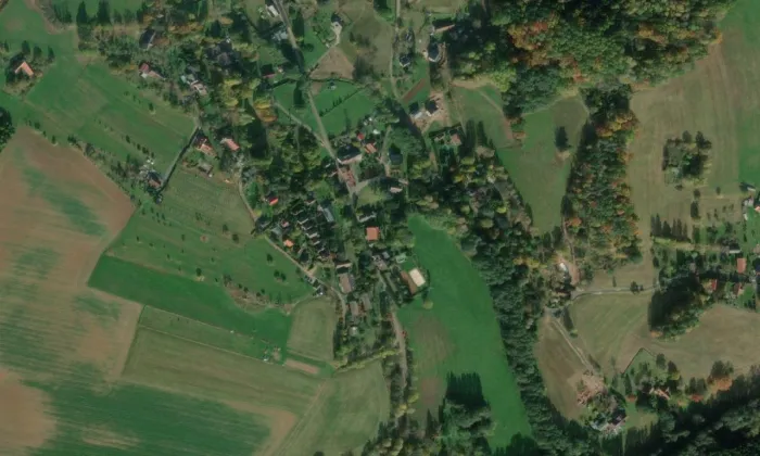 Anderlův mlýn – letecký pohled
