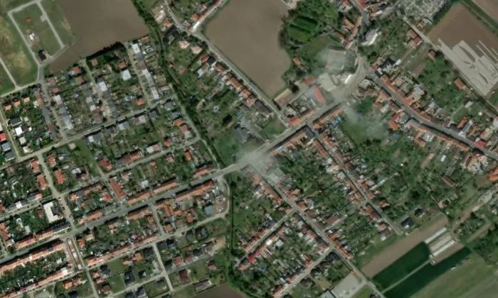 Arboretum Vrahovice – letecký pohled