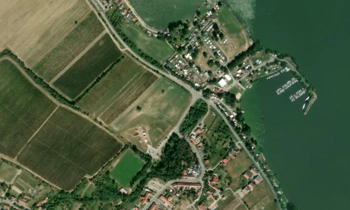 Archeopark Pavlov – letecký pohled