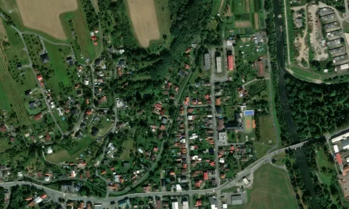 Arnoltovice – letecký pohled