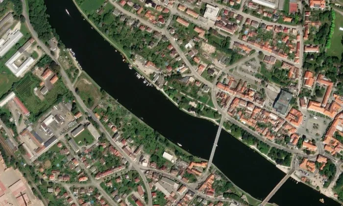 Bargerova vila – letecký pohled