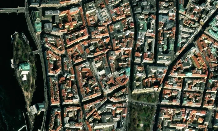 Bissingenský palác – letecký pohled