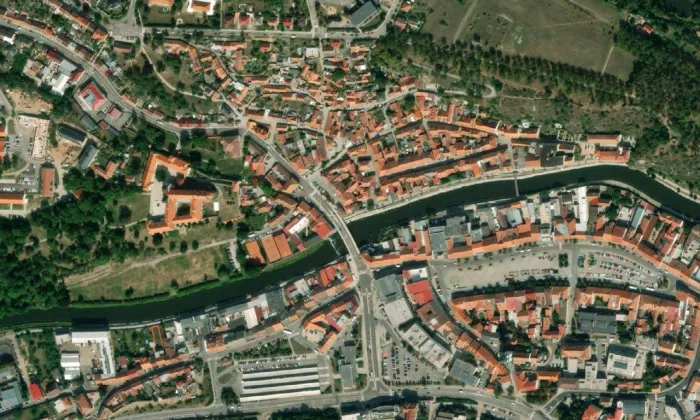 Blahoslavova 16 – letecký pohled