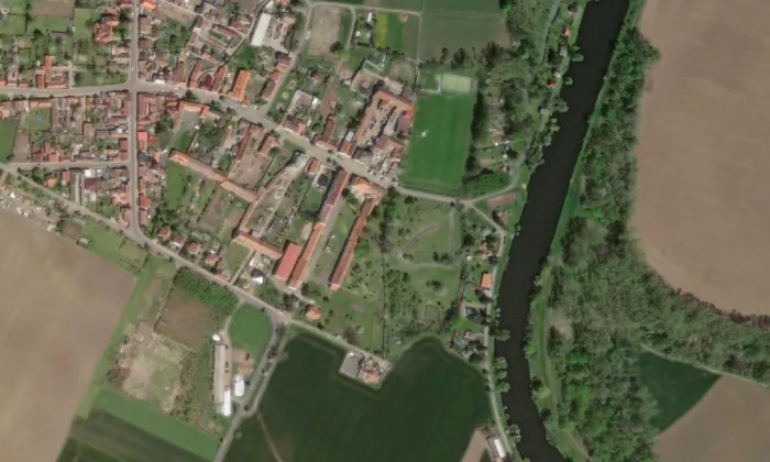 Brňany – letecký pohled