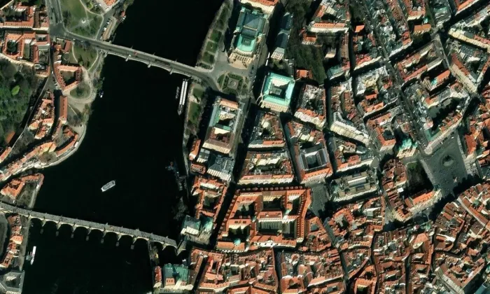 Brána svatého Valentina – letecký pohled