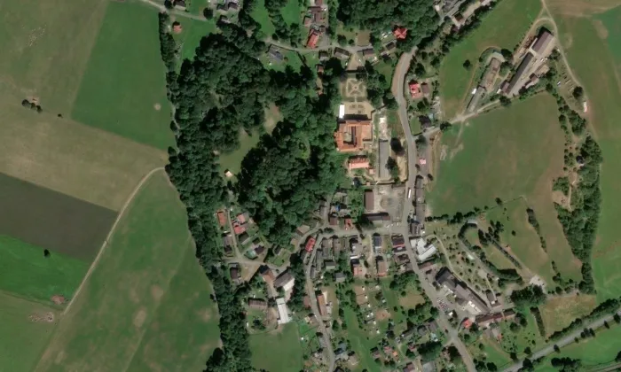 Bystřice nad Úhlavou – letecký pohled