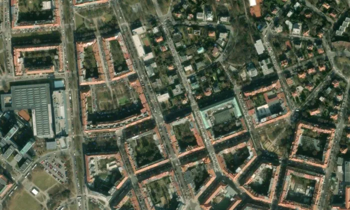Chrám svatého Mikuláše – letecký pohled