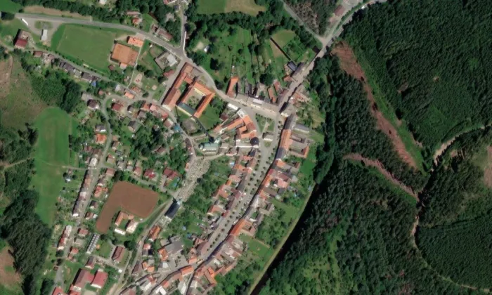 Christianeum – letecký pohled