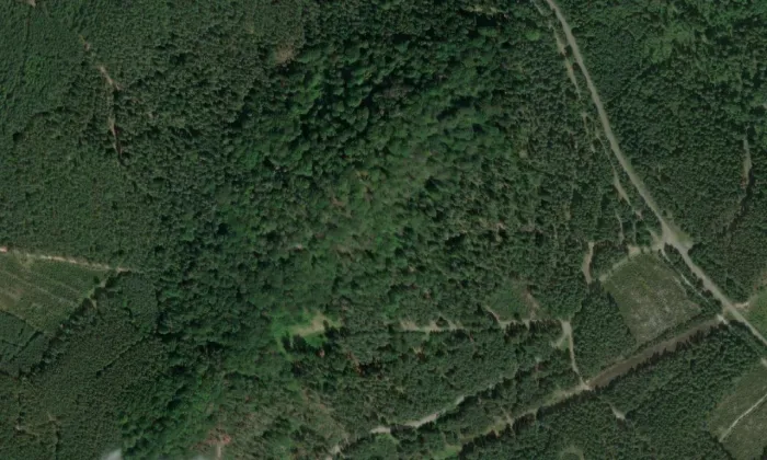 Děvín – letecký pohled
