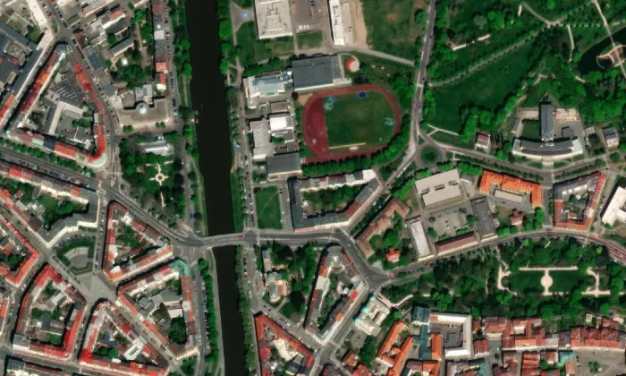 Divišova 1 – letecký pohled