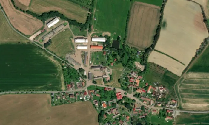 Dolní Hořice – letecký pohled