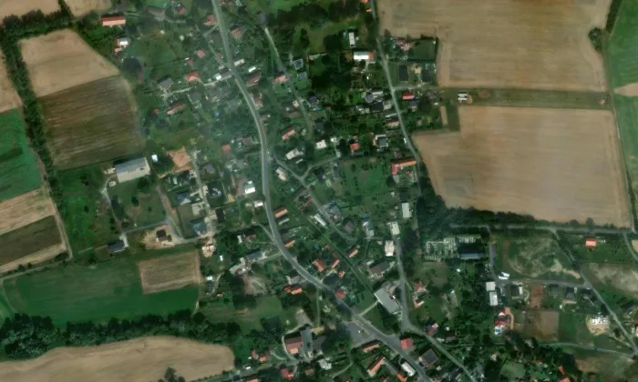 Galerijní ulice (Jistebník) – letecký pohled