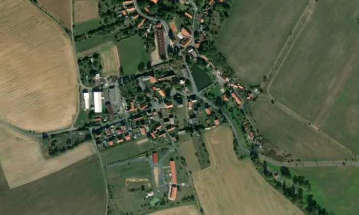 Hřebečníky – letecký pohled