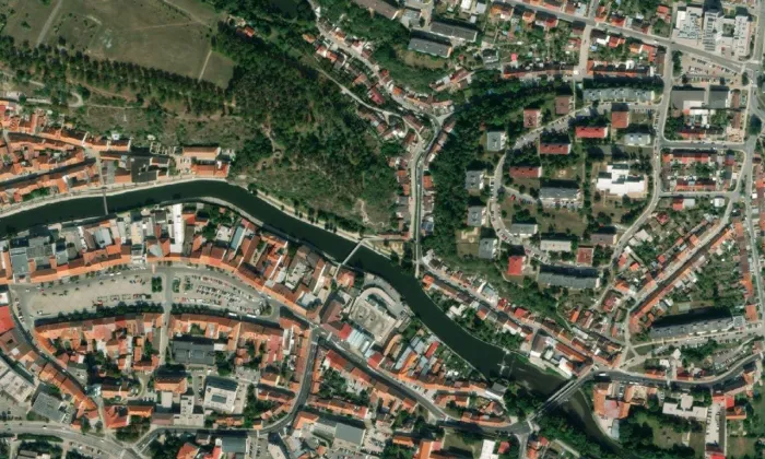 Hasskova zahrada – letecký pohled