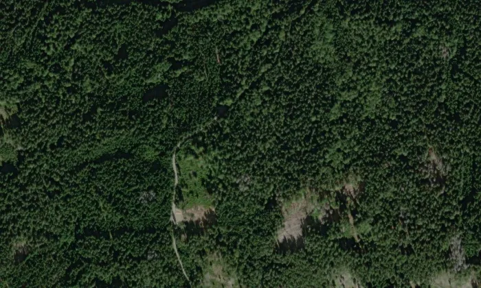 Hauswaldská kaple – letecký pohled