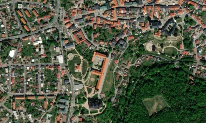 Hrádek (Kutná Hora-Vnitřní Město) – letecký pohled
