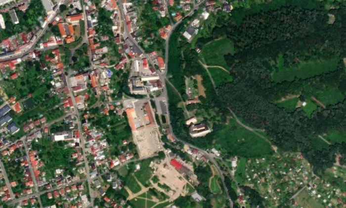 hrad Malenovice – letecký pohled