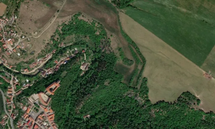 Jevišovice – letecký pohled