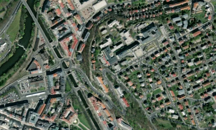 Kaple Ecce homo (Karlovy Vary) – letecký pohled