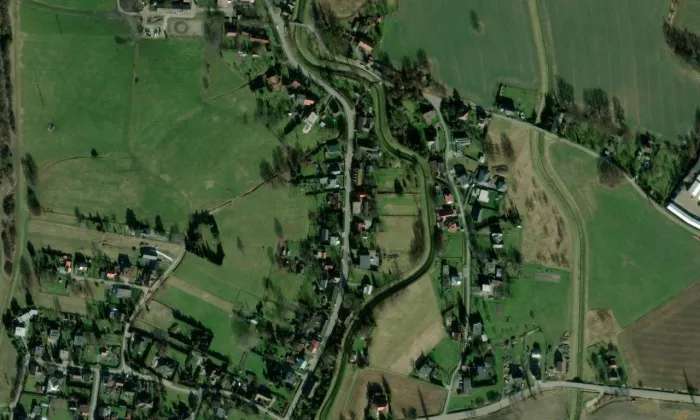 Kaple Jména Panny Marie (Šunychl) – letecký pohled