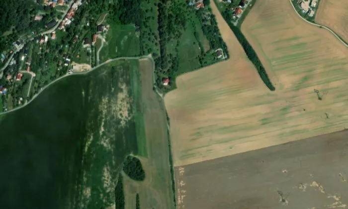 kaple Nejsvětější Trojice (Rosice) – letecký pohled