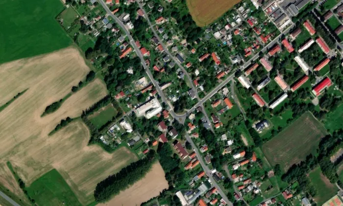 kaple Panny Marie (Butovice) – letecký pohled