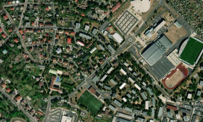 kaple Panny Marie (Chomutov) – letecký pohled