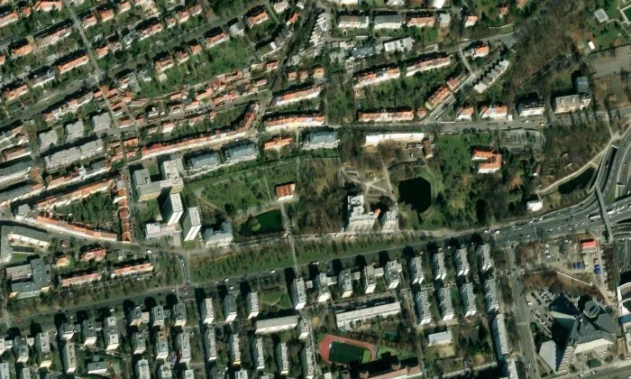 kaple Panny Marie Altöttinské – letecký pohled