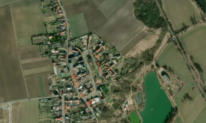 kaple svaté Anny (Bezděkov) – letecký pohled