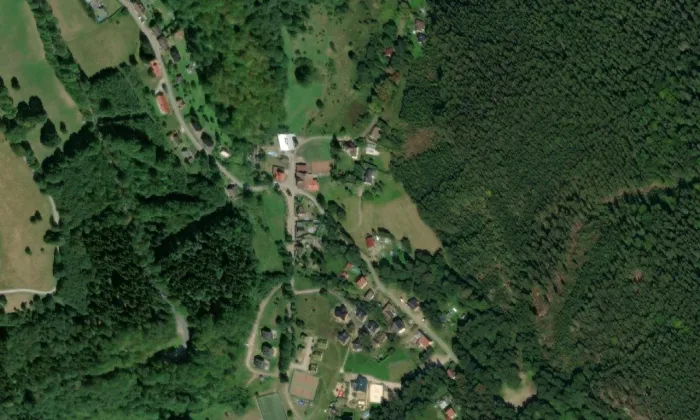 Kaple svaté Anny (Prkenný Důl) – letecký pohled