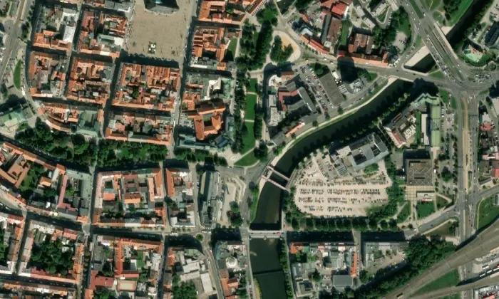 kaple svatého Antonína Paduánského (Vnitřní Město) – letecký pohled