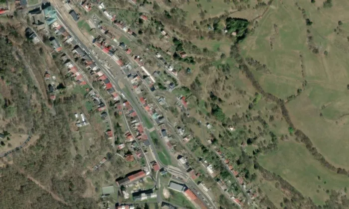 kaple svatého Jana Nepomuckého (Jáchymov) – letecký pohled