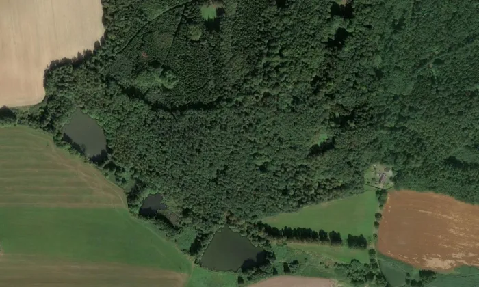 kaple svatého Jana Nepomuckého (Týnec) – letecký pohled