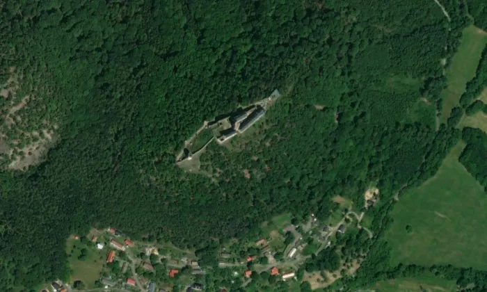 kaple svatého Michaela – letecký pohled