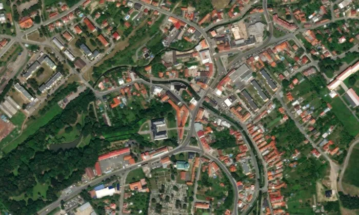 Klášter cisterciáků ve Vizovicích – letecký pohled