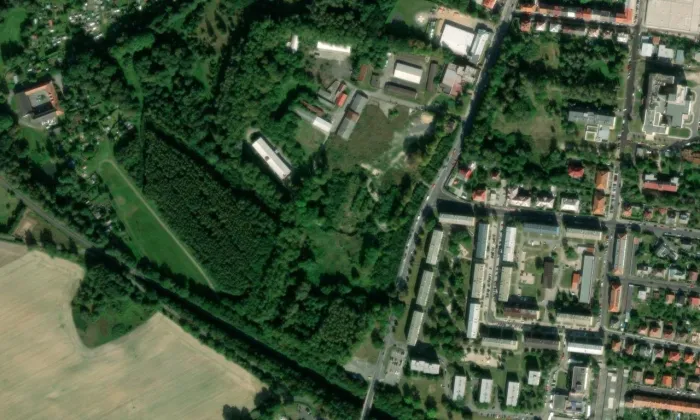 Klášter Milosrdných sester – letecký pohled
