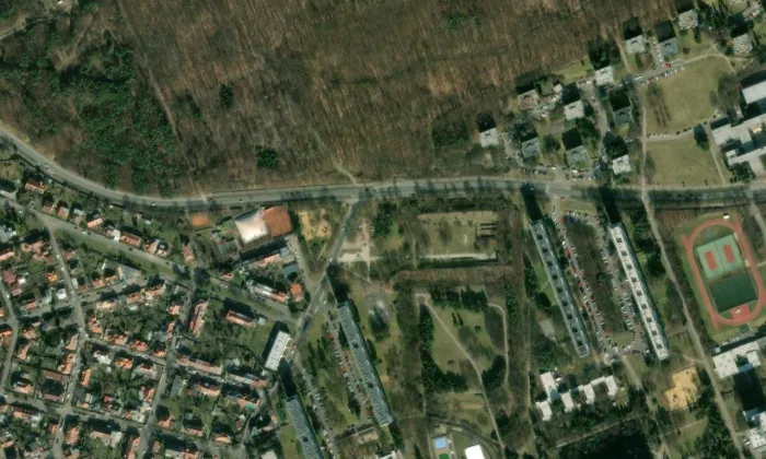 Kobyliská střelnice – letecký pohled