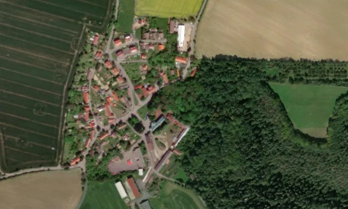 Kokořín (Kokořín) – letecký pohled