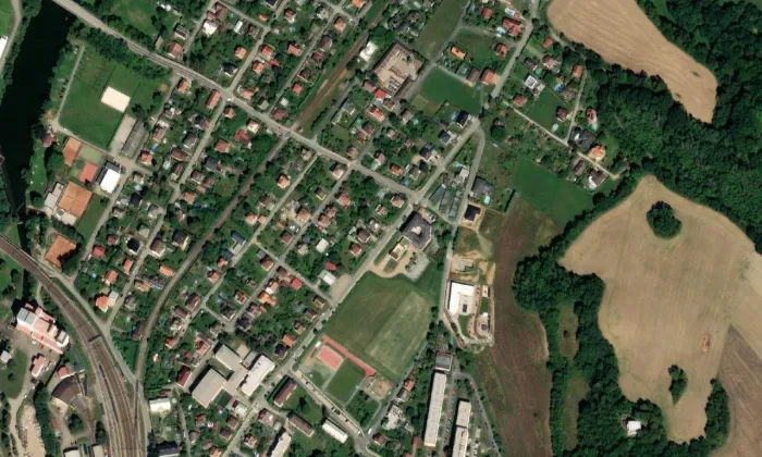 Komunitní dům – letecký pohled