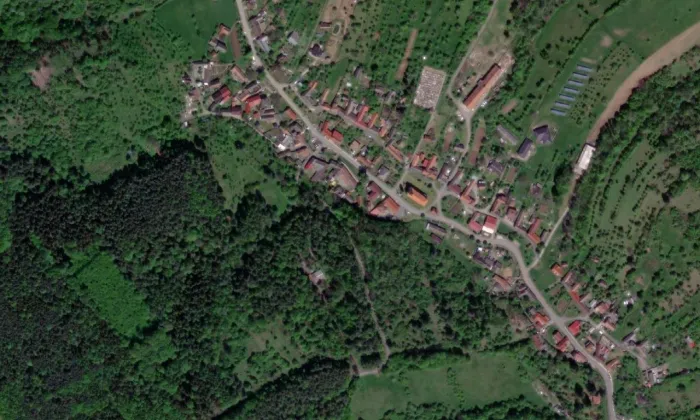 Kostel Nanebevzetí Panny Marie (Jankovice) – letecký pohled