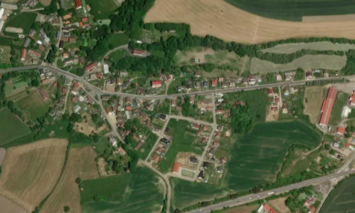 Kostel Nanebevzetí Panny Marie (Osek) – letecký pohled