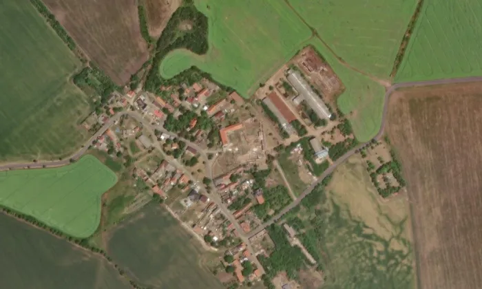 Kostel Navštívení Panny Marie (Letov) – letecký pohled